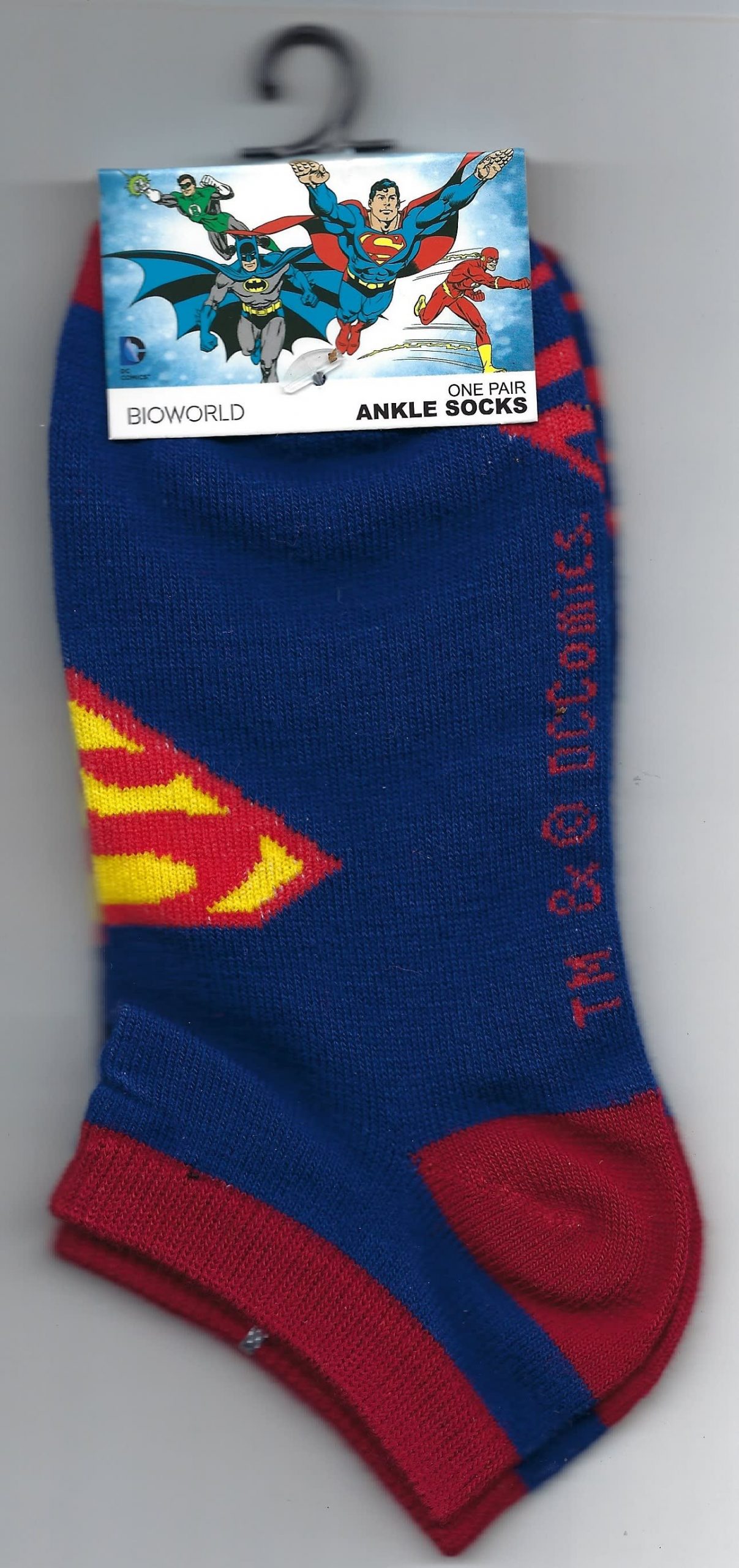 Super Hero Ankle Sock: Superman Symbol